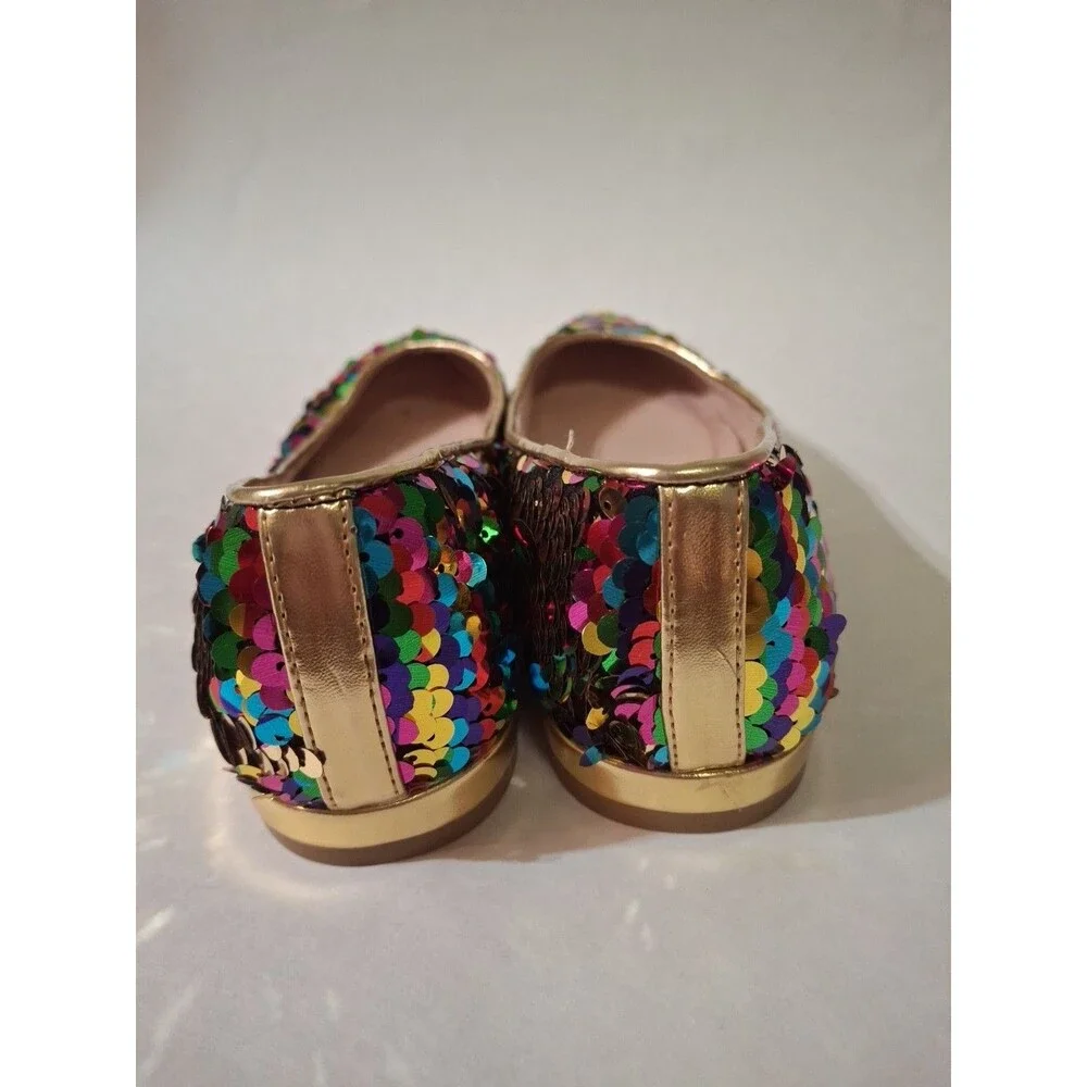 CHINESE LAUNDRY Gavin Sequin Ballet Shoes Multicolor Rainbow Size 5